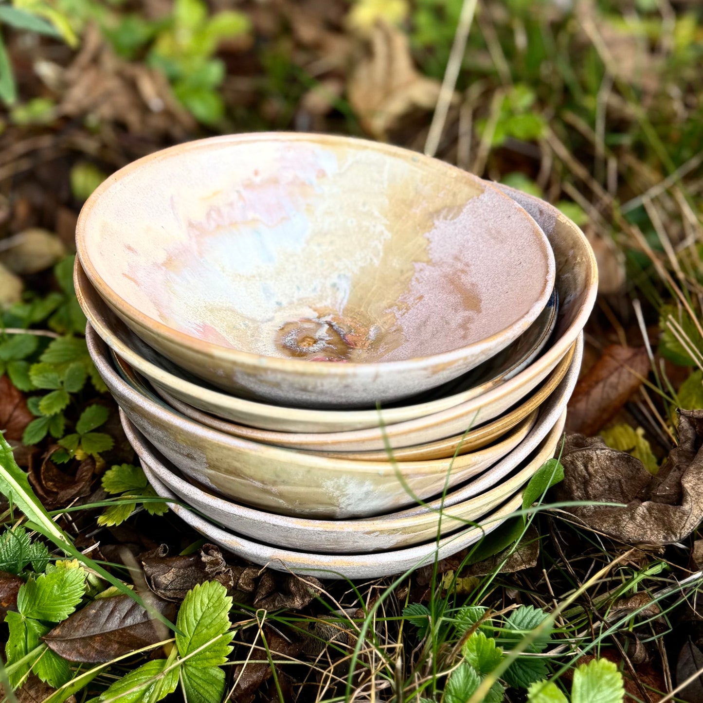 Skål med lyserøde nuancer