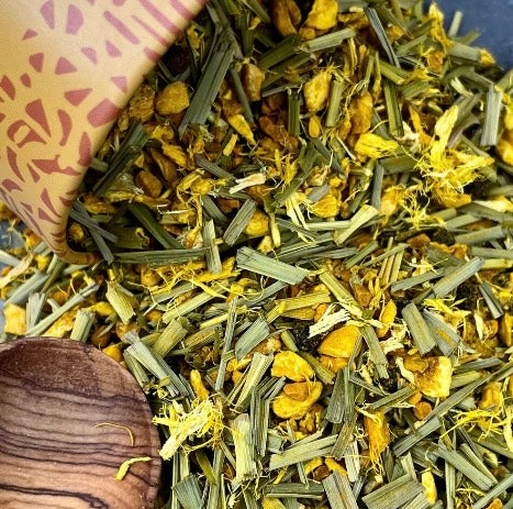 3 teer, grøn te, gurkemeje/ingefær og sød earl Grey