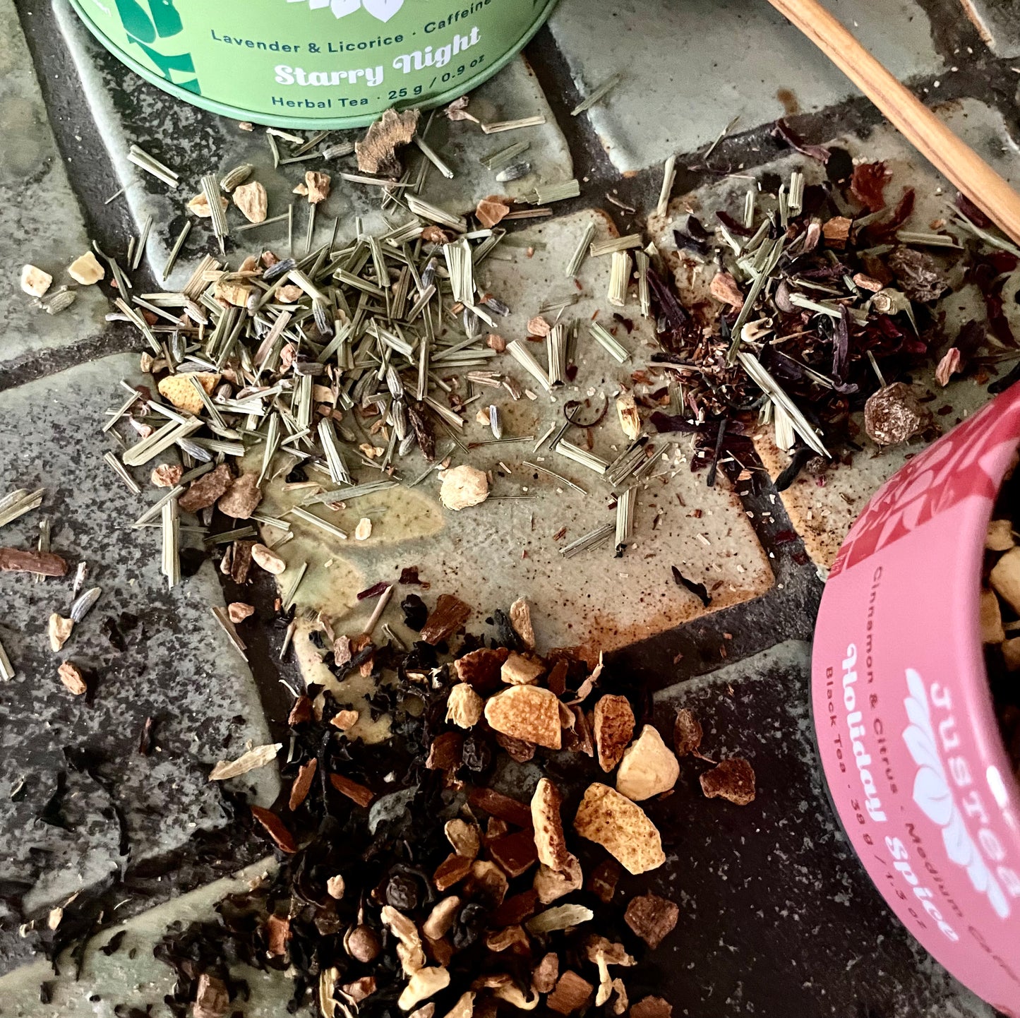 3 teer, kanel/citrus, bær og lavendel/lakrids