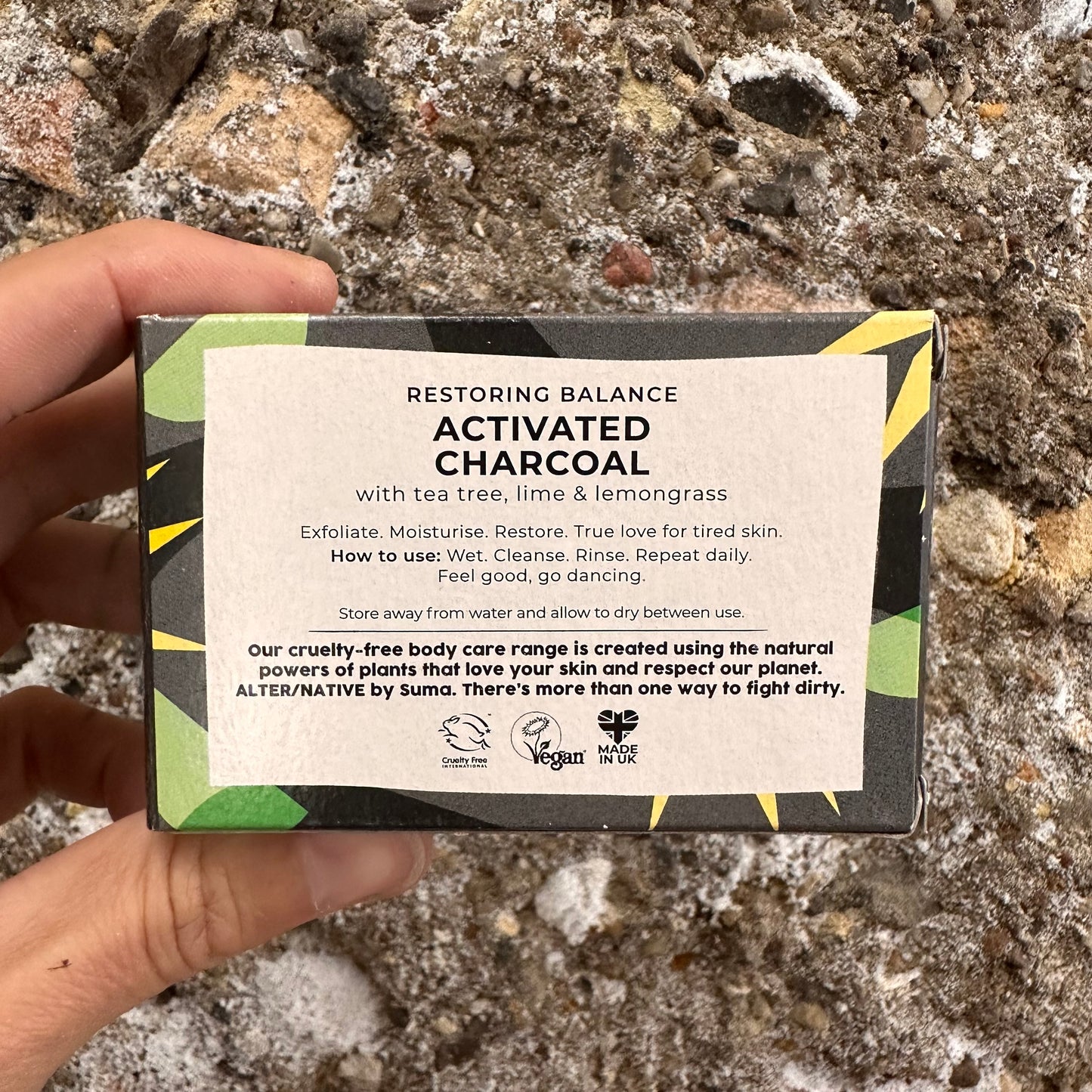 Activated charcoal, - detox sæbebar