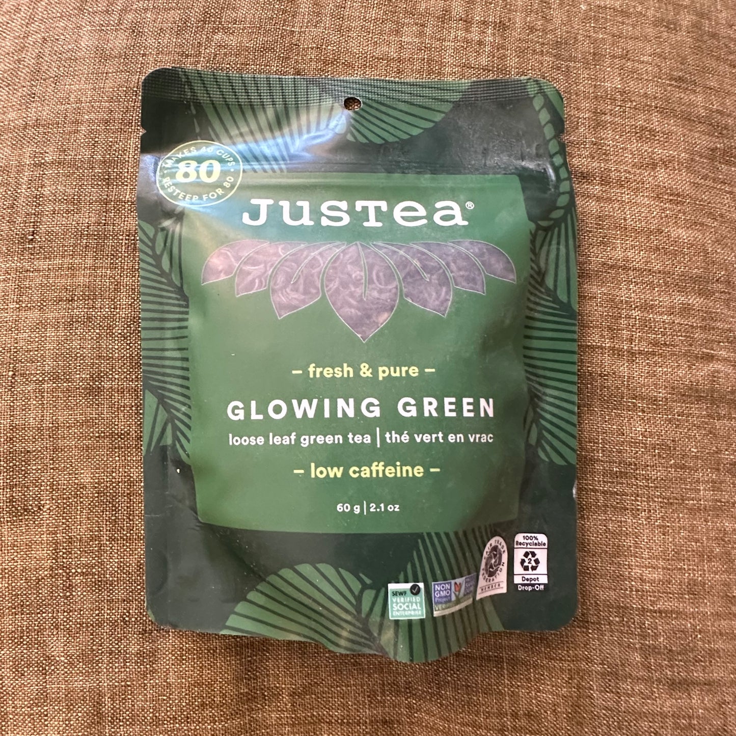 Glowing green I refill pose