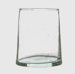 Vandglas pustet af genbrugsglas, m