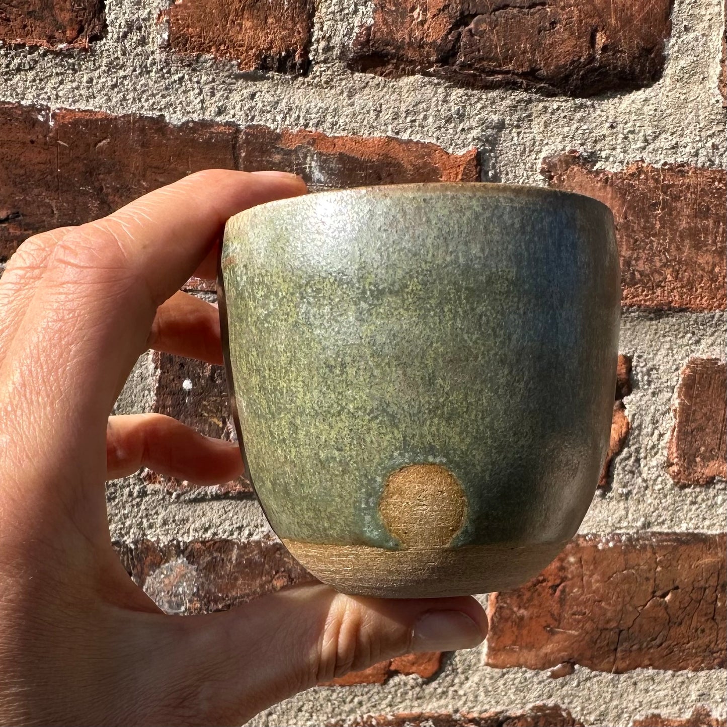 Espressokopper, grøn med hvid midte