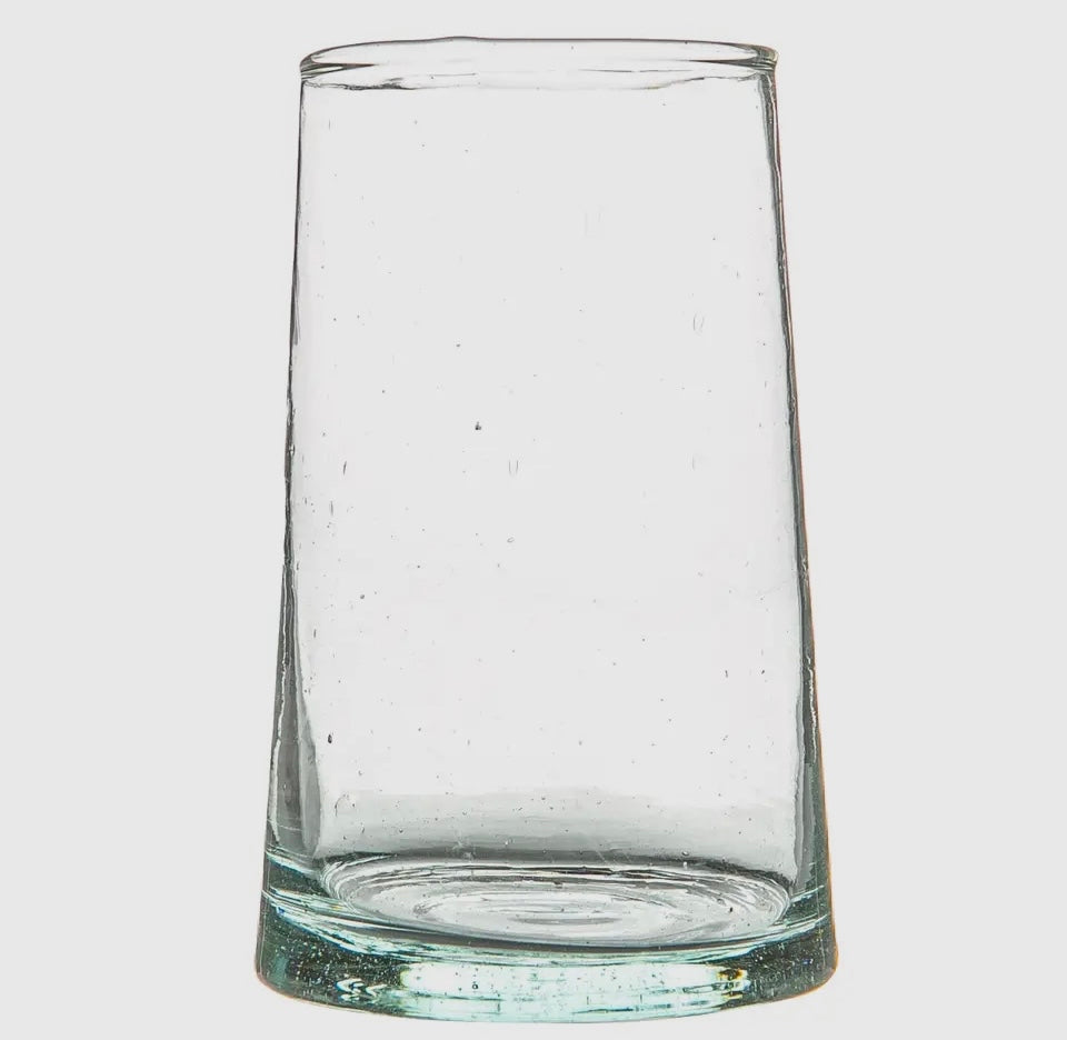 Vandglas pustet i genbrugsglas, stort