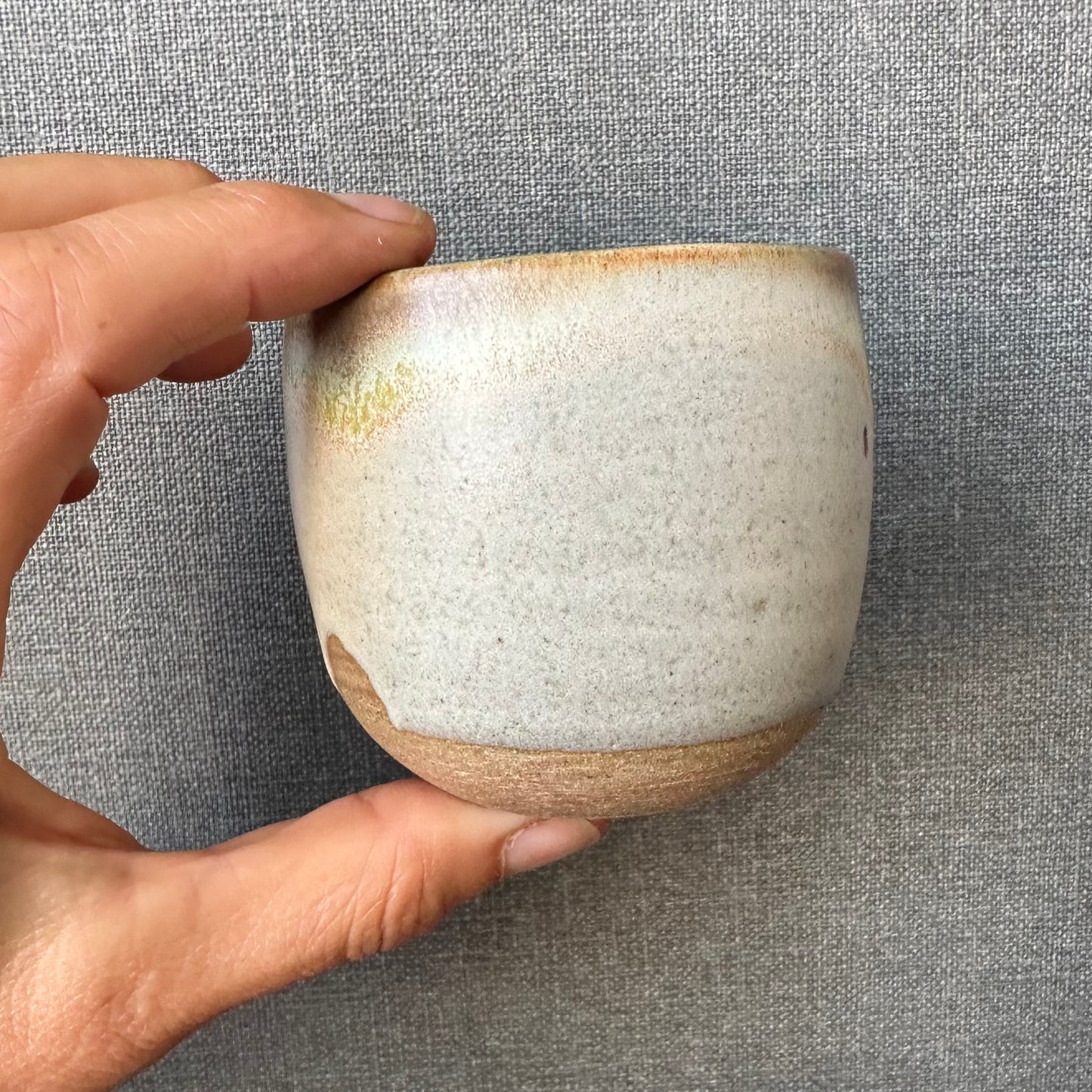 Espressokopper, hvide med grøn midte