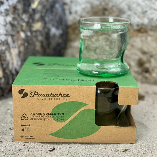 Pakke med 4 krøllede glas