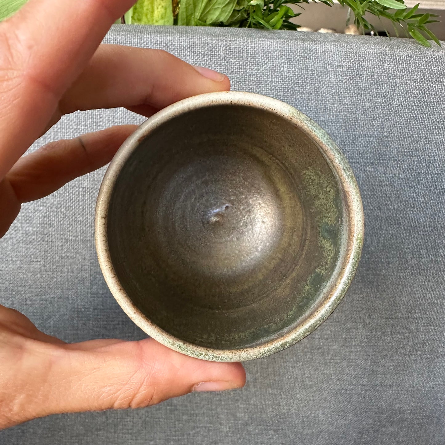 Espressokopper, hvide med grøn midte