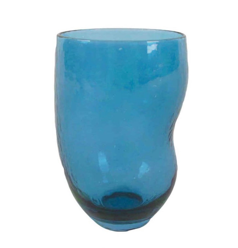 Vandglas, blå